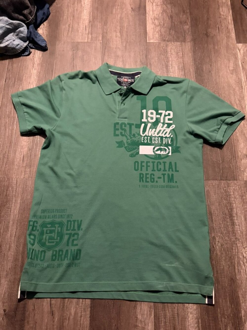 Ecko Unlimited Green Shortsleeve Graphic Polo